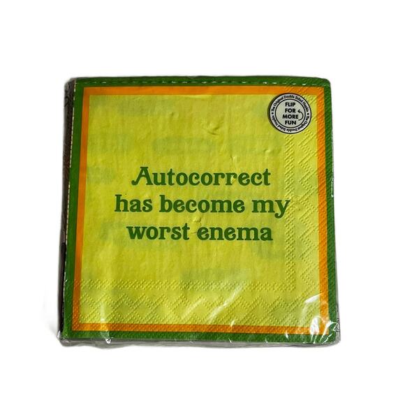 NWB Decorative Double-Sided Google Mom FUN Party-Bar Napkins-20 Count - Picture 2 of 2